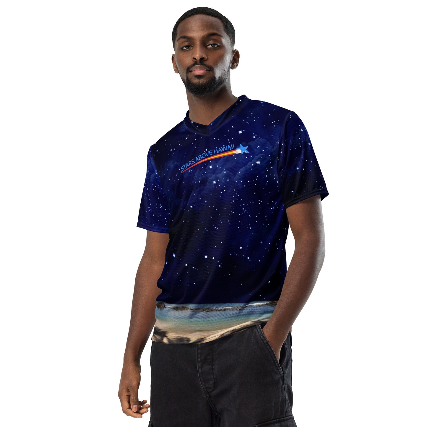Sports Jersey - The Rising Star Over Beach Ocean