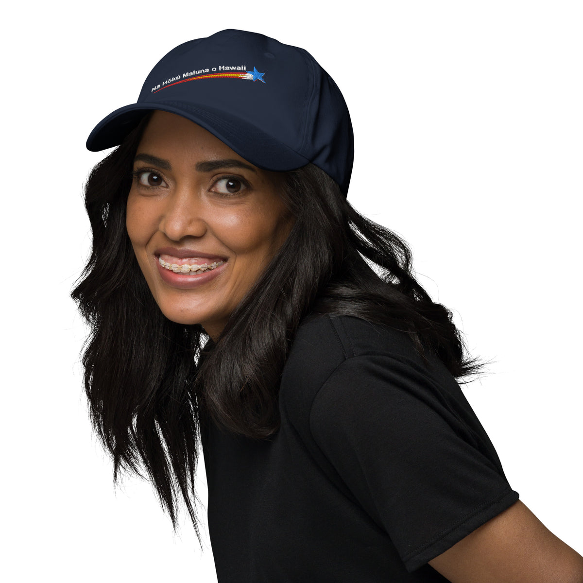 Navy Stars Above Hawaiʻi baseball cap with Hawaiian-language embroidered logo