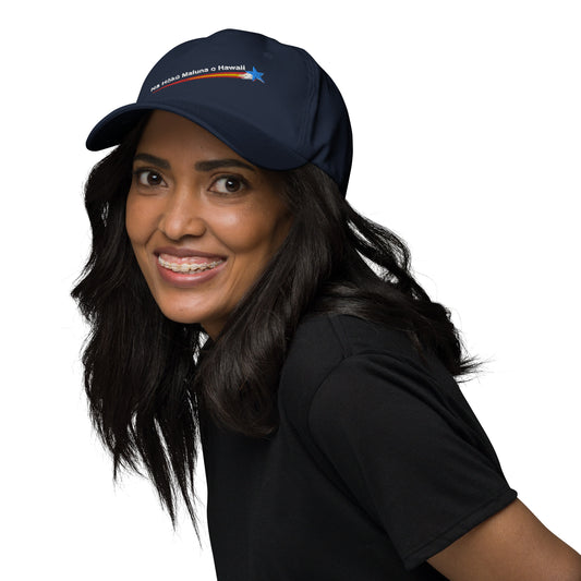 Navy Stars Above Hawaiʻi baseball cap with Hawaiian-language embroidered logo