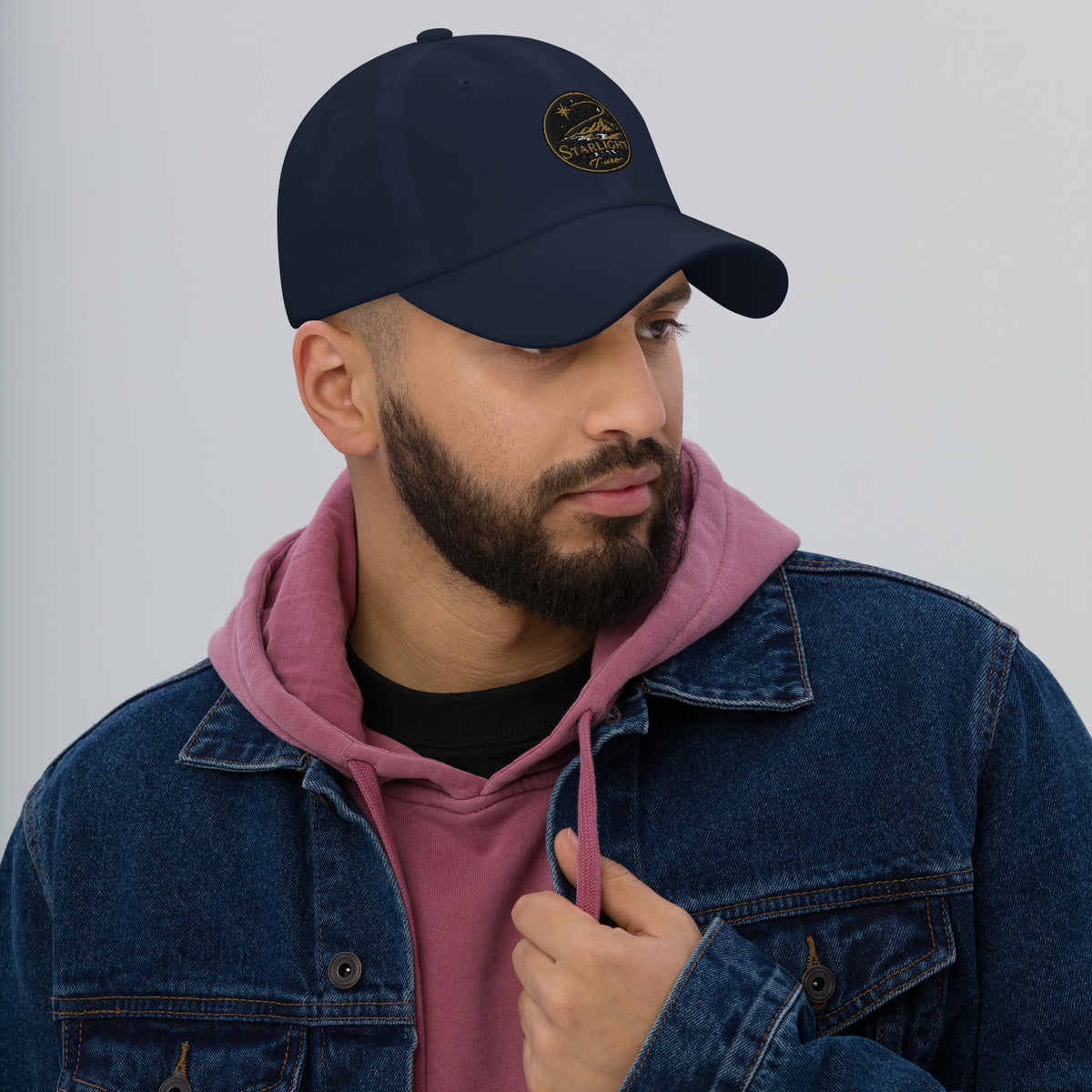 Navy Starlight Express Tours baseball cap with embroidered Hawaiʻi travel logo