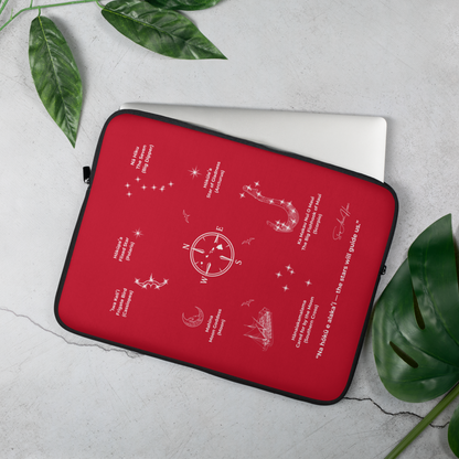 Pouch Bag and Laptop Sleeve - Hawaii Star Navigation - Red Holiday 2025 Limited Edition