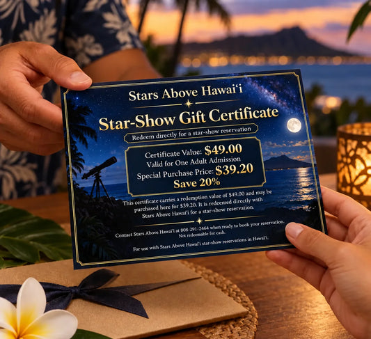 Stars Above Hawaiʻi gift certificate donation